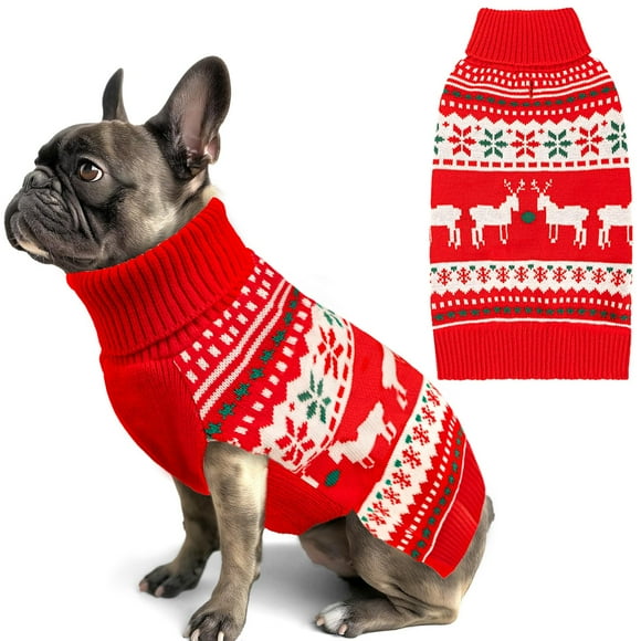 Jersey KYEESE Christmas Snowflake Reindeer para perros pequeños