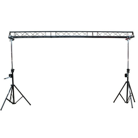 ProX T-LS35C 10-Feet Height Adjustable Portable Crank Lighting Stand System with included 2x T-Bars Triangle Truss for 5ft 10ft 15ft Width