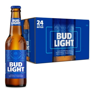 Bud Light Beer, 24 Pack Beer, 12 fl oz Glass Bottles, 4.2% ABV, American Lager