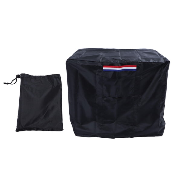 BIMZUC 420D Silver‑Coated Waterproof Fire Pit Cover – UV & Dust Resistant, Hand‑Held, Rectangular Outdoor Fireplace Protector