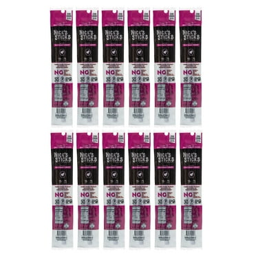 Nick's Sticks Spicy Free Range Turkey Snack Sticks | Made in the USA | Gluten Free | Paleo, Keto, Whole30 Approved | No Soy, Antibiotics or Hormones (12 â€“ 1.7oz. Packs of 2 Sticks)