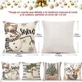 thumbnail image 2 of Yanlin 4pcs Fundas Navideño para Cojines, 45 x 45 cm, Fundas de Cojines Decorativos, Fundas de Cojín de Lino, Una Variedad de Patrones Navideños, para Decoración Navideña, Sofá, Cama, Hogar, Coche, 2 of 3