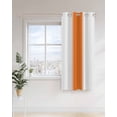thumbnail image 4 of Orange Thermal Insulated Blackout Curtains for Bedroom 54 Length Stripes Solid Color Room Darkening Curtain 1 Panel Grommet Window Curtain Drape for Living Room Nursery Room, 4 of 7