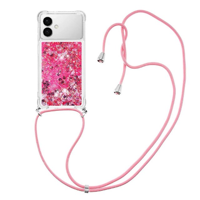 Funda FOXDOCK para Samsung Galaxy S26 Edge con Cuerda Ajustable, Brillo Líquido, Protección Antigolpes y Lente – Ideal para Regalo