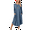 Blue, variant on Women's Lounge Dress Long Sleeve Midi Long Dress Loose Casual Side Slit Dresses Pocket