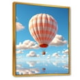 thumbnail image 2 of Designart "Whimsical High-Flying Balloon II" Hot Air Balloon Floater Framed Wall Art Living Room, 2 of 5