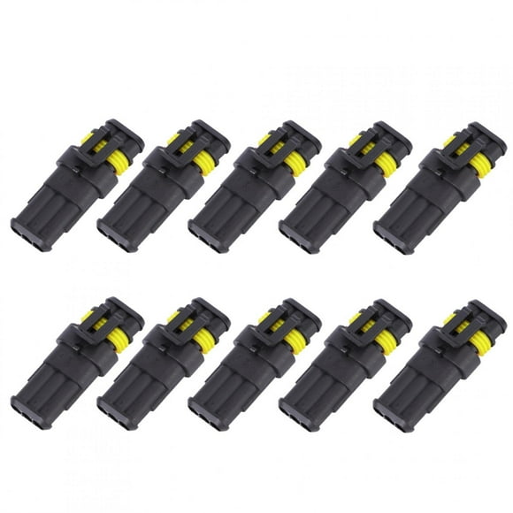 10 Set 3 Pin Way Waterproof Electrical Connector Car Female/Male Wire Connector Plug Terminal