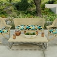 thumbnail image 3 of Jordan Manufacturing 44" x 18" Beachcrest Caviar Black Floral Rectangular Tufted Contoured Outdoor Wicker Settee Bench Cushion, 3 of 13