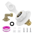 thumbnail image 1 of RV City Water Inlet Reemplace 3/4 NH femenino a 1/2 npt Masculino resistente fácil de instalación con conexión de válvula de retención para RV Marine, 1 of 8