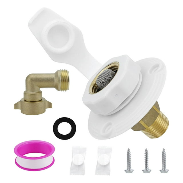 RV City Water Inlet Reemplace 3/4 NH femenino a 1/2 npt Masculino resistente fácil de instalación con conexión de válvula de retención para RV Marine