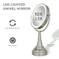 thumbnail image 3 of Zadro LED Lighted Makeup Mirror with Magnification & Batttery/Cordless, 3 of 8