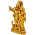 thumbnail image 2 of 5" The Divine Lovers - Radha Krishna | Brass | Handmade | Made In India, 2 of 3