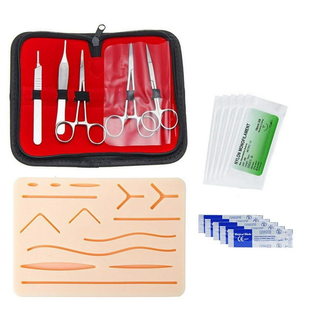 Kit Entrenamiento Sutura Quirúrgica Modelo Práctica Médica Almohadilla Piel Simulación 2 Uds.