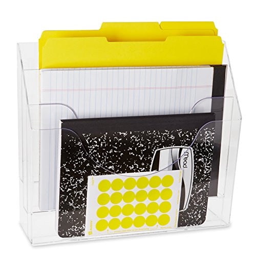 Rubbermaid Optimizers Wall Mounted Multi Purpose Organizer 3 Pocket Clear 96050ros Walmart Com Walmart Com