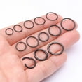 thumbnail image 3 of Implant Grade Titanium PVD Blackline Basic Seamless Hinged Clicker Hoop Ring-Black, 3 of 5