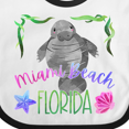 thumbnail image 4 of Inktastic Miami Beach Florida Cute Swimming Manatee Boys or Girls Baby Bib, 4 of 4