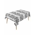 thumbnail image 2 of Black Grey Botanical Tablecloth Rectangle Table Cloths 54x108, Waterproof Tablecloth Outdoor Table Cloth, Pastoral Spring Summer Leaf Aesthetics Washable Table Cover for Kitchen Dinning Party, 2 of 8