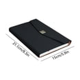 thumbnail image 3 of A5 Notebook | Faux Leather Cover with Metal Binder Rings | 128 Sheets 80g White Paper | 8.3x5.7 Inches | Business & Office Use, 3 of 6