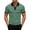Green, variant on Wrtxtat Quarter Zip Golf Shirts for Men Short Sleeve Contrast Color Pullover Tee Tops Lightweight Summer Workout Leisure Tee Shirts Yellow XXXL