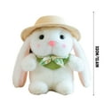 thumbnail image 2 of Brown Bunny Plush Toy With Hat And Scarf - Soft Stuffed Animal For Teens And S, Ideal For Home Decor, Gifting, And Collecting, 2 of 6