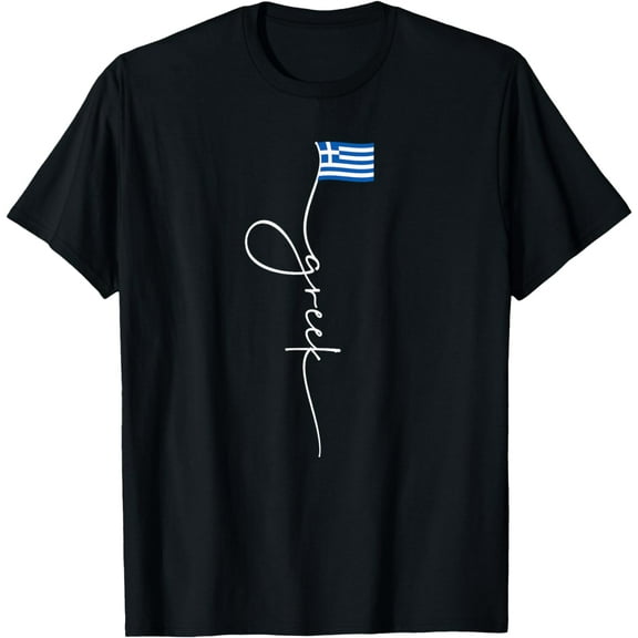 Greece Signature Greek Flag T-Shirt mens t shirt，black，women，funny，misfits，men，journey，t-shirt