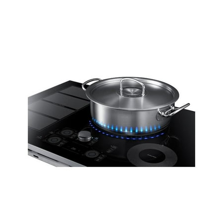 Samsung - 30" Induction Cooktop with WiFi and Virtual Flame - Stainless Steel