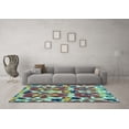 thumbnail image 3 of Ahgly Company Indoor Round Abstract Light Blue Modern Area Rugs, 6' Round, 3 of 4