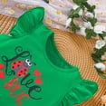 thumbnail image 3 of WOYY Toddler Girls Outfits Ladybug Print Flutter Sleeve T Shirt Shorts Set, Sizes 4-5T, 3 of 6