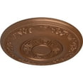 thumbnail image 3 of Ekena Millwork 25 7/8"OD x 2 1/4"P Nestor Ceiling Medallion (Fits Canopies up to 5"), Hand-Painted Polished Copper, 3 of 6