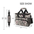 thumbnail image 6 of Gray Leaf and Purple Flower Insulated Lunch Bag 15L Cooler Box for Women Men Work Camping Beach Travel, 6 of 7
