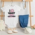 thumbnail image 3 of I Donut Want to Do Anything Funny Pun Romper Boys or Girls Infant Baby Brisco Brands NB, 3 of 6