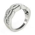thumbnail image 4 of Diamond Studded Ring Four Curves in 14k White Gold (5/8 cttw) Size 3.5, 4 of 4