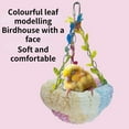 thumbnail image 6 of Bird Hammock Winter Warm Parrot Nest Bed Plush Snuggle Pet Cave Hammock Toy Parrot Cage Accessories (Colorful,L), 6 of 10