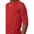 thumbnail image 4 of EvoShield Pro Team Youth Boy's Mid Sleeve Workout Tee Shirt Moisture-Wicking, Scarlet, Large, 4 of 8