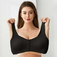 thumbnail image 6 of Everyday Bras for Women Woman Sports Bar Sports Bra for Big Busted Women Sports Bra for Running Sports Bras Women Womens Bras Push up Front Closure Long Lined Sports Bra Small Sports Bra Black 4XL, 6 of 6