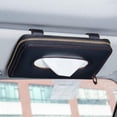 thumbnail image 1 of Porta pañuelos para parasol de coche, caja de pañuelos para coche, porta pañuelos para parasol de coche, funda de pañuelos de cuero PU para asiento trasero con cremallera para coche/vehículo (negro), 1 of 5