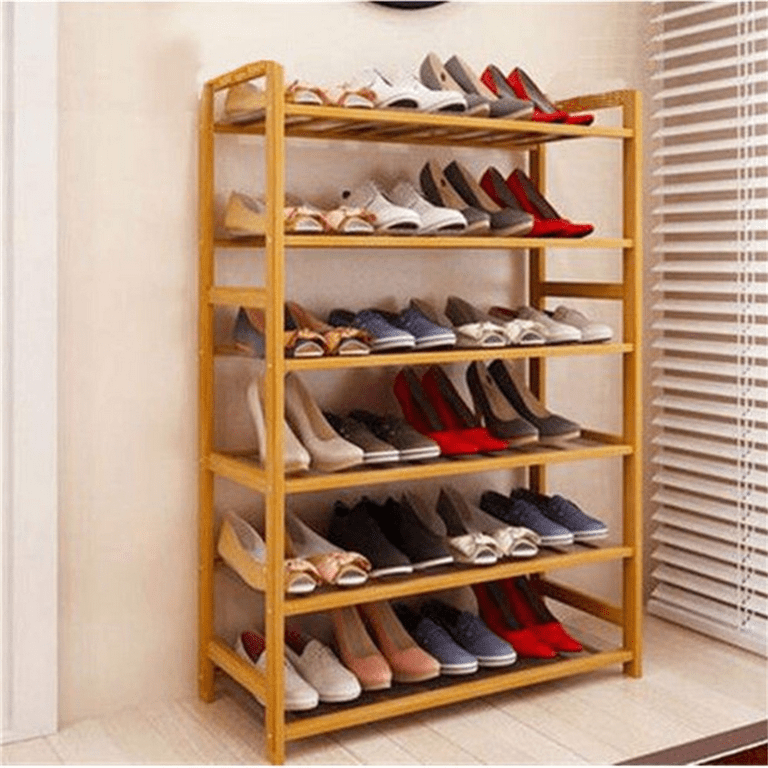 KIMBORA 4 Tier Long Shoe Rack for Closet, Wide Shoe Storage Organizer  Stackable Shoe Shelf for Floor, Bedroom 30-Pairs (Bronze) - Yahoo Shopping