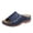 Blue, variant on Women Orthopedic Sandals Sale Clearance Summer Slippers Flat Leather Sliders Low Wedge Open Toe Mules Breathable Casual Floral Roman Shoes US Size 3-7.5