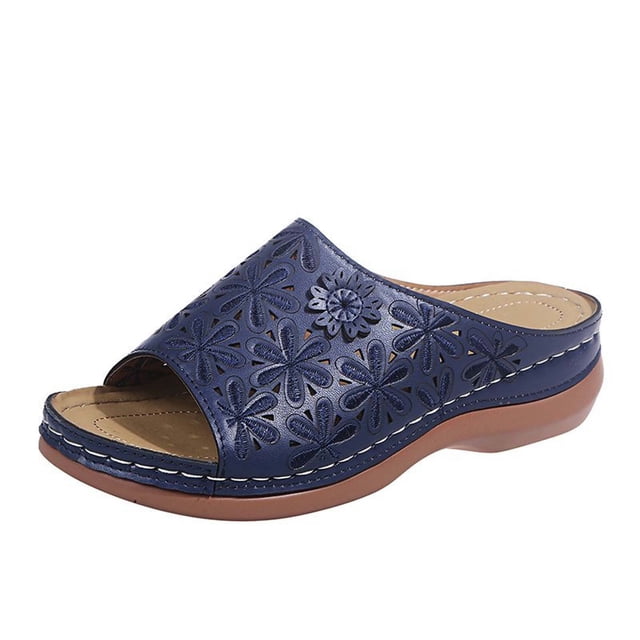 Amzcrzy Zapatos de mujer,Zapatos de mujer,Zapatillas de mujer, Sandalias bordadas de verano para mujer, calzado informal, zapatillas romanas informales Sandalias Mujer Zapatillas De Casa