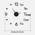 thumbnail image 2 of Toystoory Reloj de pared DIY, pegatina de espejo acrílico, decoración para sala de estar y dormitorio Decoración del hogar negro, 2 of 6