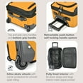thumbnail image 5 of U.S. Traveler Rio Rugged Fabric Expandable Carry-on Luggage, 2 Wheel Rolling Suitcase, Orange, 2-Piece, 5 of 8