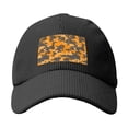 thumbnail image 4 of Baseball Cap Bent Eaves Design 6 Piece Cap Body Breathable Not Hot Plastic Cap Drag For Daily Travel Vacation Texture Camo Army Orange_2 Black, 4 of 8