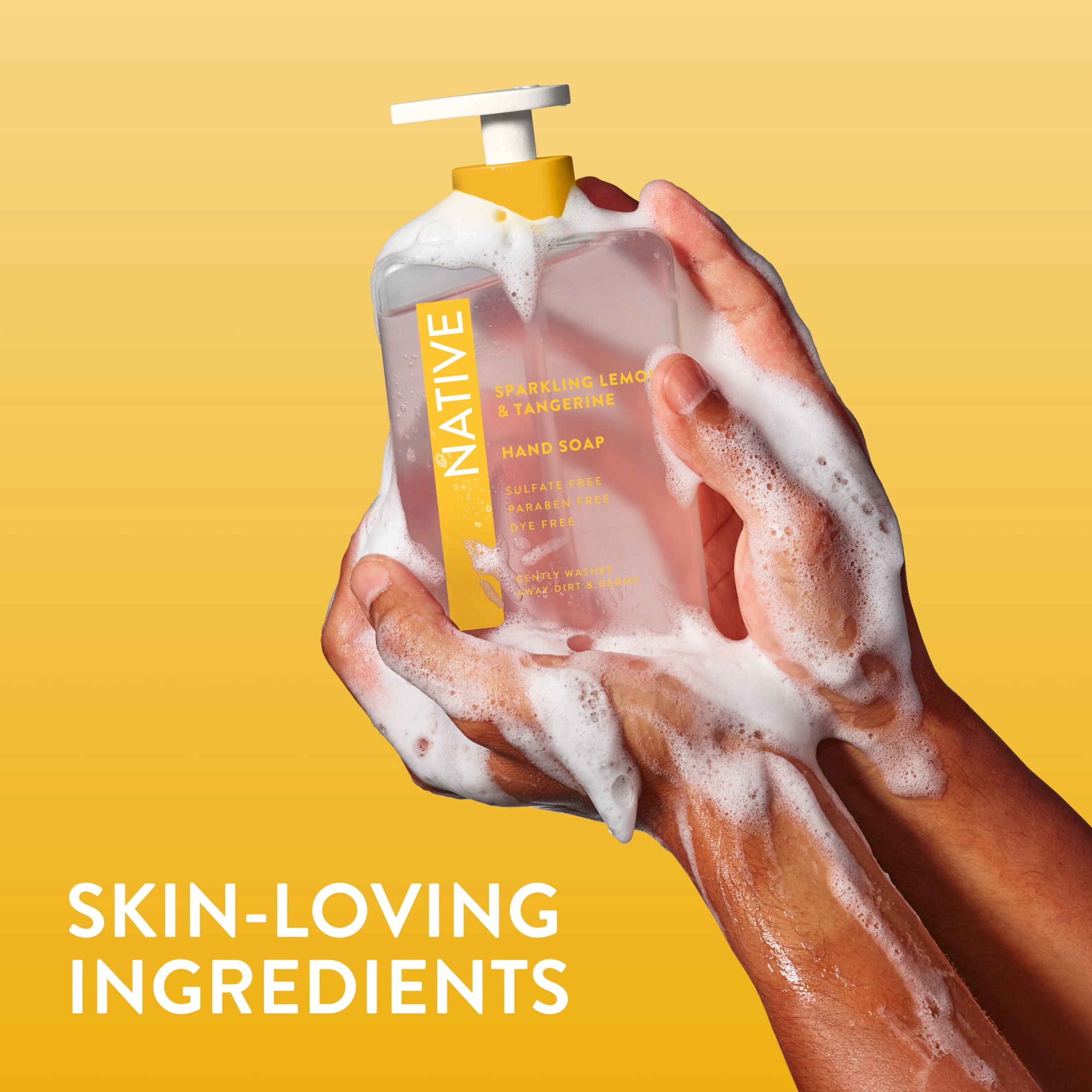 (6 pack) Native Liquid Hand Soap, Sulfate Free, Sparkling Lemon & Tangerine, 13 fl oz