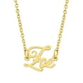 thumbnail image 1 of KISPER Collier Pendentif Prénom Personnalisé en Acier Inoxydable Plaqué Or 18K, Zoe, 1 of 6