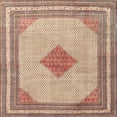 thumbnail image 1 of Ahgly Company Indoor Square Traditional Cherry Red Persian Area Rugs, 6' Square, 1 of 6