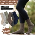 thumbnail image 4 of Loritta Wool Socks for Women, 6 Pairs Thermal Crew Winter Boot Socks, Shoe Size 5-9, 4 of 11