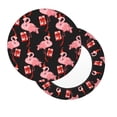thumbnail image 2 of Balery New Year Flamingo Fundas de asiento para taburete de bar redondo de tela de terciopelo ajustables que protegen de arañazos y manchas para sillas de 14 a 17 pulgadas.-12 inch, 2 of 7