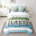 thumbnail image 2 of Homewish Retro Cottage Twin Bedding Sets 7-Piece for Female Men Adults,Lake House Bedding Comforter Set Microfiber,Rustic Vintage Cabin Breathable Sheet Sets,Super Cozy Room Decor,Reversible, 2 of 8