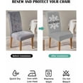 thumbnail image 4 of Stretch Chair Covers Set of 4, Winter Christmas White Snowflake Universal Fit Elastic Decorative Dining Chairs Slipcovers for Wedding, Banquet, Snow Quote on Blue, 4 of 6