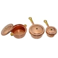 thumbnail image 2 of SPRING PARK 3Pcs Mini Miniature Dollhouse Furniture Cookware Pots Saucepan Kitchen Tools, 2 of 7